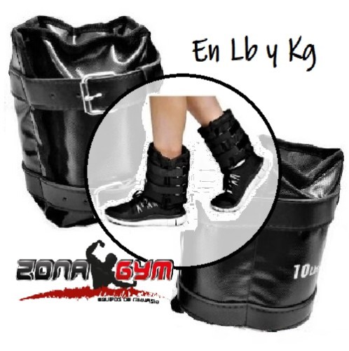 PESAS DE CUERO Y HEBILLA PARA TOBILLO 